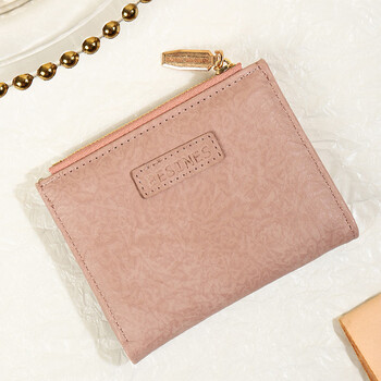 Domestic products carefully selected new retro small wallet ins wallet women's short student european and american fresh folding simple literary be-2801 pink