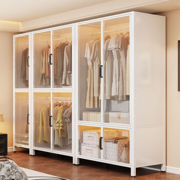 Fantasy bedroom wardrobe storage cabinet storage cabinet clothes hanger floor standing wardrobe storage cabinet the following is the top cabinet (heightened storage)
