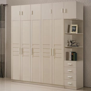Fantasy practical sliding wardrobe wardrobe door panel wardrobe storage cabinet panel furniture four doors 1600x520x2050mm white maple color