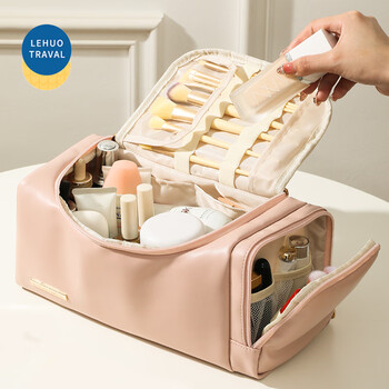 Lohas travel cosmetic bag, portable large-capacity toiletry and skin care product storage bag, high-end travel and business trip bag for high-looking ladies