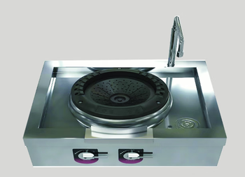 Family banquet fierce fire gas stove stainless steel integrated cabinet customization embedded 800*650*300 a fierce fire