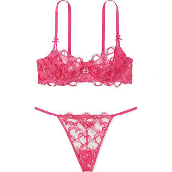 Victoria's secret solid color underwear set women's pink suit (pink) s 32d+(70d+s)