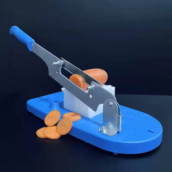 Fantasy beef and mutton slicing machine frozen meat slicing machine medicinal donkey-hide gelatin slicing machine rice cake vegetable rice cake manual slicing artifact pink plastic base slicing machine free original blade