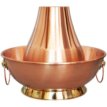 Tuojin imported high-quality copper pot for hot pot chicken from japan, copper gas cassette stove, electromagnetic old-fashioned gas bullfrog commercial thick chimney cassette stove 32cm