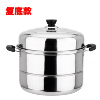 Tuojin stainless steel three-layer thickened hot pot 3-layer two-layer multi-layer steamer induction cooker pot 26cm-30cm two-layer thickened bottom 28cm