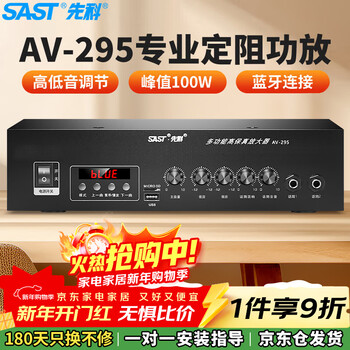 Sast av-295 fixed resistance high power amplifier home karaoke ktv bluetooth host professional home theater conference audio amplifier audio amplifier
