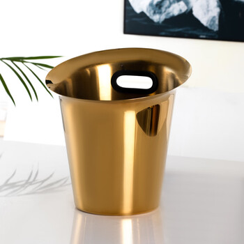 Yusenyi upgraded inclined mouth champagne bucket red wine cooler v ice wine barrel sake chilled decoration upgraded inclined mouth gold 5l