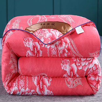 Yusenyi air conditioning 10 pounds silk cotton quilt core winter quilt thickened spring and autumn quilt double bed winter cotton quilt 8 winter warm (printed red) (printed red) 10 pounds 119 thick winter quilt 200x230 10 pounds 119 thick winter quilt 200x230