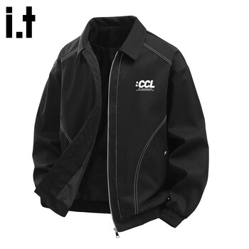Chocoolate it design black jacket men's spring new trendy brand loose casual lapel jacket black m recommended 90 catties-115 catties