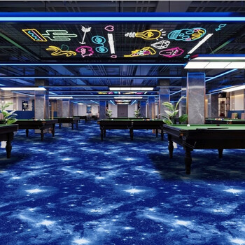 Special nylon printed carpet for fantasy billiard hall ktv entertainment hall billiard room cinema sound insulation wear-resistant flame retardant installation blue starry sky 450g polyester 1 square meter price (4 meters wide)