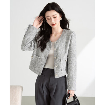 Terre bleue xiaoxiangfeng temperament short jacket for women 2026 spring and autumn new commuting loose fashion versatile slim casual top