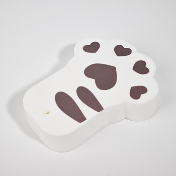 Shantou lincun cartoon printed children's bath ball soft bath sponge white