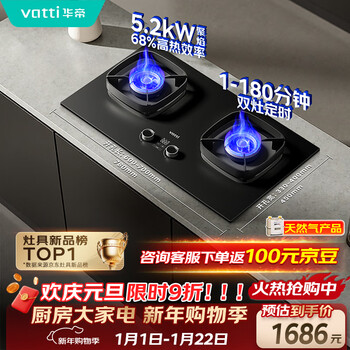 Vantage bilateral timing + nanotechnology panel household gas stove natural gas embedded 5.2kw fierce fire gas stove double stove stove i10306d