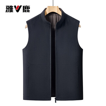 Yalu 2026 new wool down vest outer wear men's autumn and winter thermal vest sleeveless fashion thermal vest black l 175