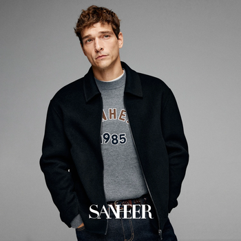 Sanheer italian old-money style high-end cashmere wool double-sided woolen autumn and winter lapel woolen jacket daj382 black pre-sale on january 23 m (48)