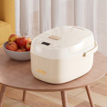 Thermos 3l multi-function rice cooker can be reserved with smart touch screen and good appearance for home use eha-4130a-cg milky white 0cm