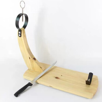 Tuojin ham rack solid wood ham cutting stand stainless steel knife set solid wood pine solid wood pine ham rack
