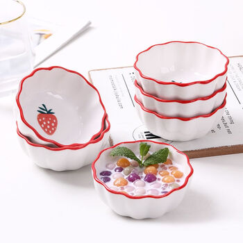 Dishes, household dishes, dipping sauces, soy sauce dishes, good-looking small bowls for snacks, ceramic ins nordic style small dishes, 4 pieces, quiet time
