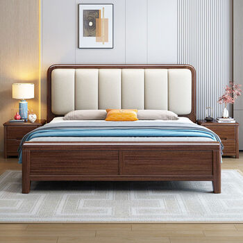 Yusenyi bed 18m home soft-packed double bed master bedroom large bed bed + 1 cabinet 15002000 air pressure structure