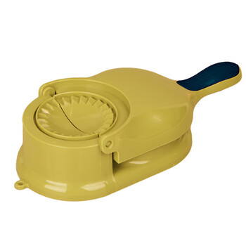 Qinhuo's new home kitchen dumpling-making artifact plastic multi-functional two-in-one dough rolling and pressing machine yellow large size