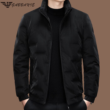 Armani (armani) winter stand collar down jacket men's short 2025 new men's casual fashion warm down jacket black l
