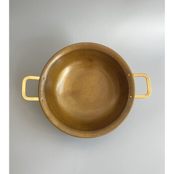Tuojin imported high-quality old-fashioned copper pot from germany, household handmade copper wok, donkey-hide gelatin pot, thickened double-ear pot, medicinal copper hot pot, diameter 33, depth, weight about 2.2 catties, 9cm