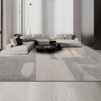 Sanqihu modern minimalist carpet living room coffee table blanket wabi-sabi italian minimalist nordic waterproof high-grade gray 2025 new style fanxiang soft carpet surface with delicate touch 2.4 meters 3.4 meters matched with l-shaped 4-person sofa or 2-meter wide bed end
