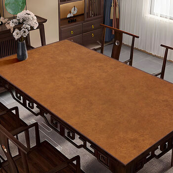 Wing fantasy new dining table mat leather coffee table desktop mat 2025 new desk mat high-end desk mat light brown 60x140cm