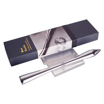 Shantou lincun all-metal crushed popsicle cocktail mashing stick ice chisel mojo lemon thin mashing stick bartending equipment zinc alloy crushed popsicle color box