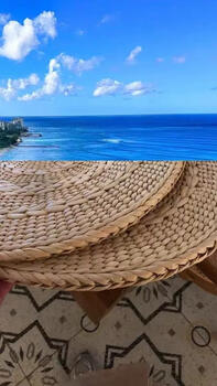 Yusenyi finely knitted meditating and worshiping buddha, hand-woven cattail cushions, chairs and stools, futons, tatami sofas, bay windows, health care, prevention and treatment of bedsores, two-piece pack of cattail cushions, diameter 80 cm, thickness 1.6 cm