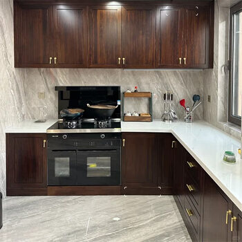 Fantasy house cabinet kitchen floor cabinet wall cabinet walnut imported rubber wood 1 meter