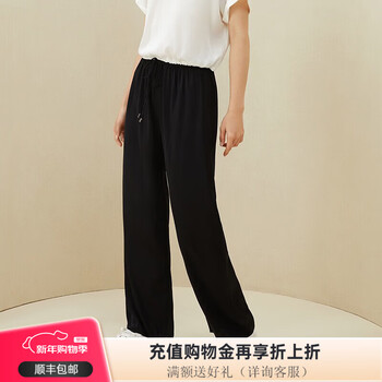 Jinsanta t-shirt women's tops heavy silk stretch double joe solid color outer wear short sleeve shorts home clothes pants/black m