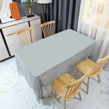 Fantasy new year tablecloth rectangular party classroom layout new year's day party birthday decoration tablecloth silver 137cmx274cm 1 piece