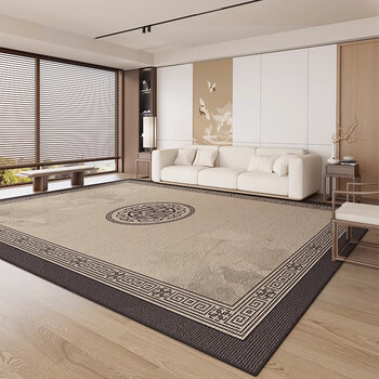Kaye new chinese style carpet living room chinese style washable wipeable floor mat bedroom bedside blanket zen tea room sofa coffee table blanket qr-k yaxuan-01 120x160 cm