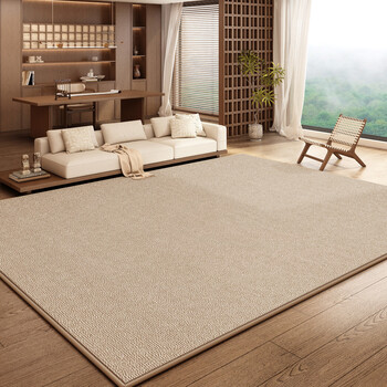 Fantasy carpet bedroom living room 2026 new floor mat light luxurious and high-level feeling thick bedside blanket sofa cushion waterproof and anti-fouling khaki textile rhyme q3997 250x360cm newly upgraded dirty-resistant and waterproof belgian velvet