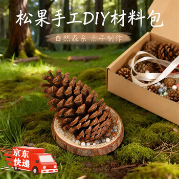 Oimg pine cone pine cone decoration diy material package natural ornaments kindergarten children's handmade environmentally friendly tree branch pendants mixed hair 10 large, medium and small pine cones (30 pcs in total) (1-6cm)