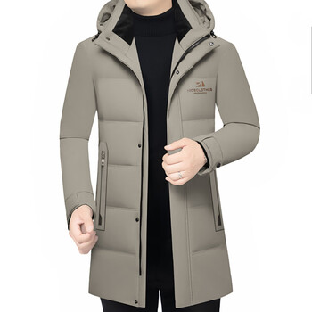 Lilang shopping mall's same style men's high-end down jacket winter new style men's mid-length casual warm thickened goose down jacket coffee color goose down warm 4xl 195 180-200 catties