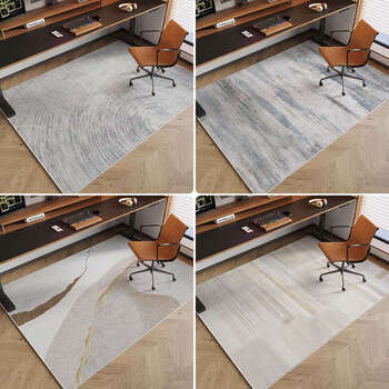 Yusenyi study room pulley swivel chair carpet bedroom square mat computer chair floor mat study office desk rocking chair foot mat spring 160x230cm easy to care for