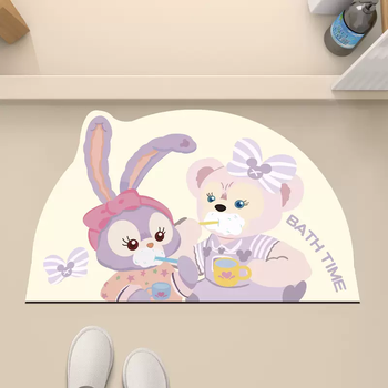 Yusen yi xing delu soft diatom mud bathroom floor mat bathroom anti-slip bathroom foot mat water-absorbent door mat water control mat g166 (3) 80x120cm