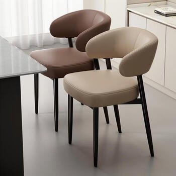 Fantasy dining chair, home light luxury high-end backrest chair, dining table and chairs, hotel restaurant negotiation chair, office study bedroom chair, waterproof and antifouling fabric, high elastic cushion, light gray + 1 set.