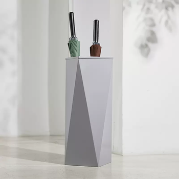 Yusenyi nordic simple umbrella barrel home umbrella stand iron office umbrella barrel creative geometric high-end umbrella storage rack cement gray (net weight 2.4kg)