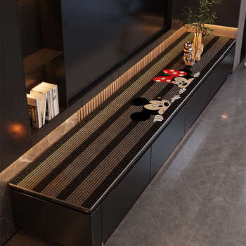 Fantasy living room sideboard tv table mat dust-proof and no-wash black mickey 35x280 cm