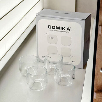 Fantasy hat kettle for brewing flower tea, water separation resistant to high and low temperatures, small glass tea cups 85ml/4 pieces 85ml