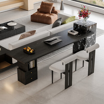 Austerden pure solid wood desk island integrated living room large long table italian minimalist office computer table with sofa and chair set single product matching