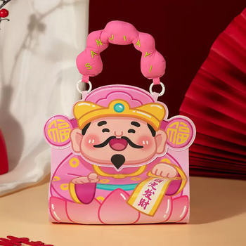 Yusen yi new year's eve tissue box wall-mounted tissue box home living room bedside bedroom hanging portable paper roller god of wealth pink waterproof leather material