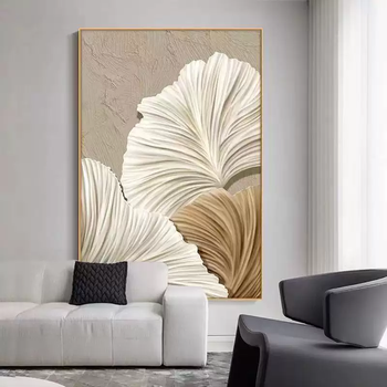 Yusenyi cream atmospheric style living room floor-standing decorative painting sofa background wall hanging painting simple entrance hall high-end aisle mural b type 80x120cm noble black frame (aluminum alloy frame) high-definition giclée (oil canvas) matte texture cloth surface