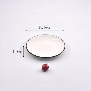 Tuojin jingdezhen ceramic plate bowl household dishes set light luxury modern city internet celebrity creative microwave oven special 6-inch shallow plate