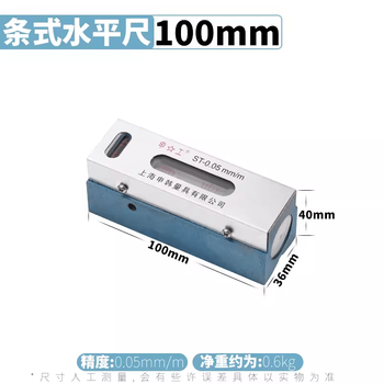Shengong shanghai shengong strip frame level high precision 100/150/200/300mm machine tool lathe shift ruler shengong strip level 100mm_0.05