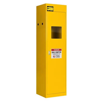 Meyers my-flash-qpg-1 single bottle gas bottle cabinet 500 450 1900mm gray white 1 set