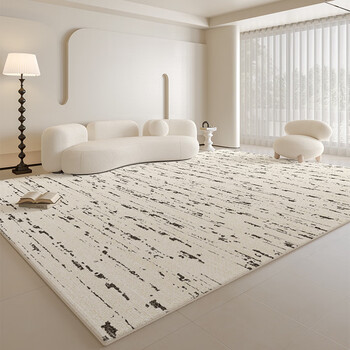 Miaopule carpet, living room, light luxury and high-end, new style bedroom sofa, large area, fully covered, washable, wipeable cream style carpet, s persian velvet ink pine 160 230cm, priority delivery